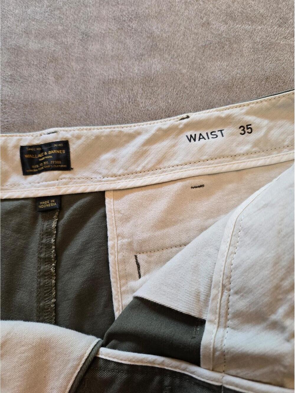 Men’s 100% Cotton Field Shorts Olive Chino Shorts (35) - Picture 5 of 6